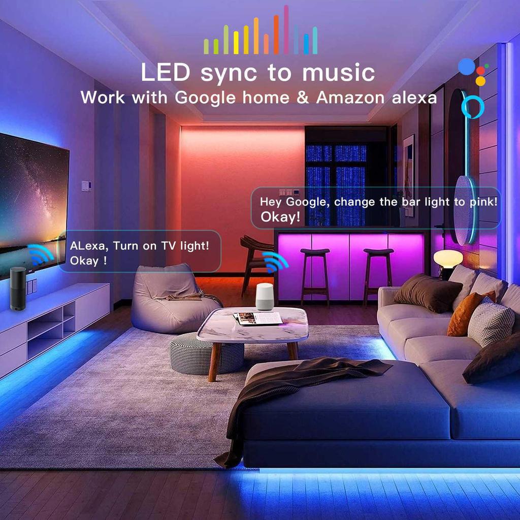 Tuya WiFi Dreamcolor SPI 2811 LED Music Controller with 44-Key Remote & External Microphone.