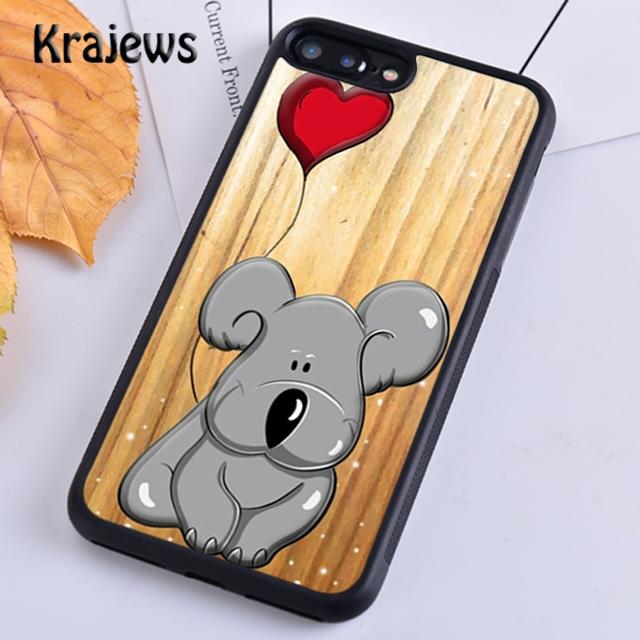 Krajews Cute Cartoon Koala TPU Phone Case Cover For iPhone 17 Air 16 15 14 plus 11 12 13 pro max coque Shell Fundas