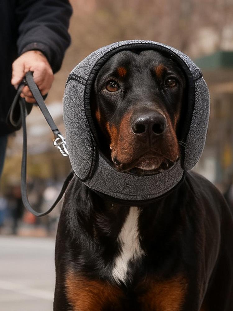 Dog Winter Thick Ear Muffs Swimming Waterproof Head Cover Dog Noise Cancelling Ear Muffs Plugs Ear Protection Bathing Drying