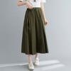 Damen elastische Taille Weites Bein Hose Locker Culottes Einfarbig Lässig Cropped Hose