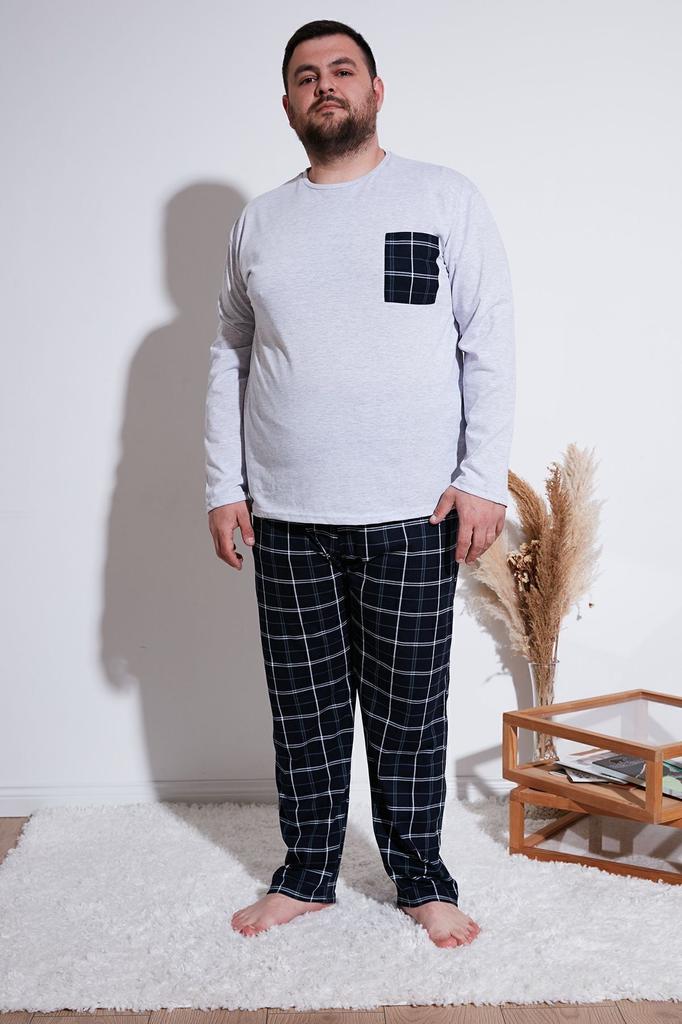 Men's Plus Size Plus Size Pajama Set Cotton Regular Fit Plus Size Pajama Set Men's Pajama Set