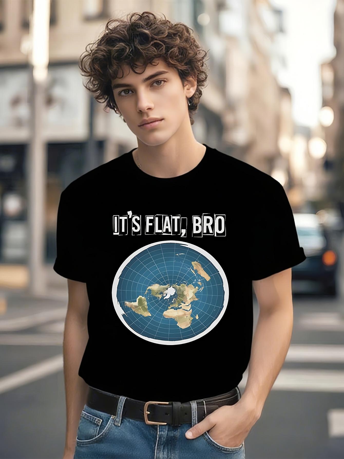 Funny Tshirt Funny Flat Earth Theory Tshirt - ItS Flat M