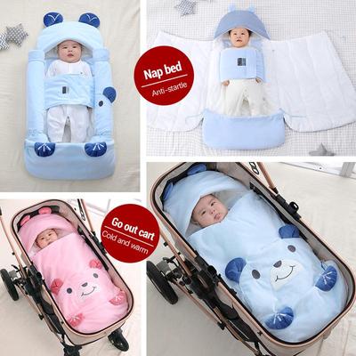Multifunction Baby Sleeping Bags Envelopes 0-15M Newborn Winte Swaddle Wrap Sleepsacks For Stroller 96*50cm Travel Crib Baby Bed