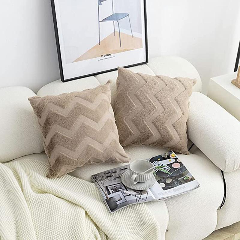 Ins Style Soft Plush Cushion Cover Black Decorative Pillows Boho Pillowcase 45x45 Pillow Cover for Sofa Bedroom Chair Home Decor