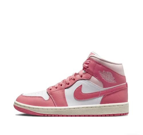 Nike Air 1 Mid Pink Strawberries and Cream Women's BQ6472-186 Shoes