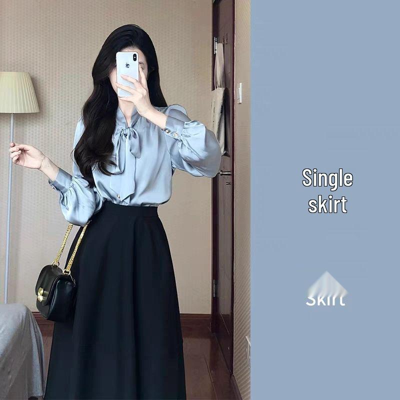

Women s Professional White Chiffon Bow Long-Sleeve Shirt for College Students and Teachers L [107-115 lbs]