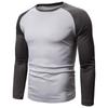 2026 Men's Color Block Long-Sleeve Round Neck T-Shirts