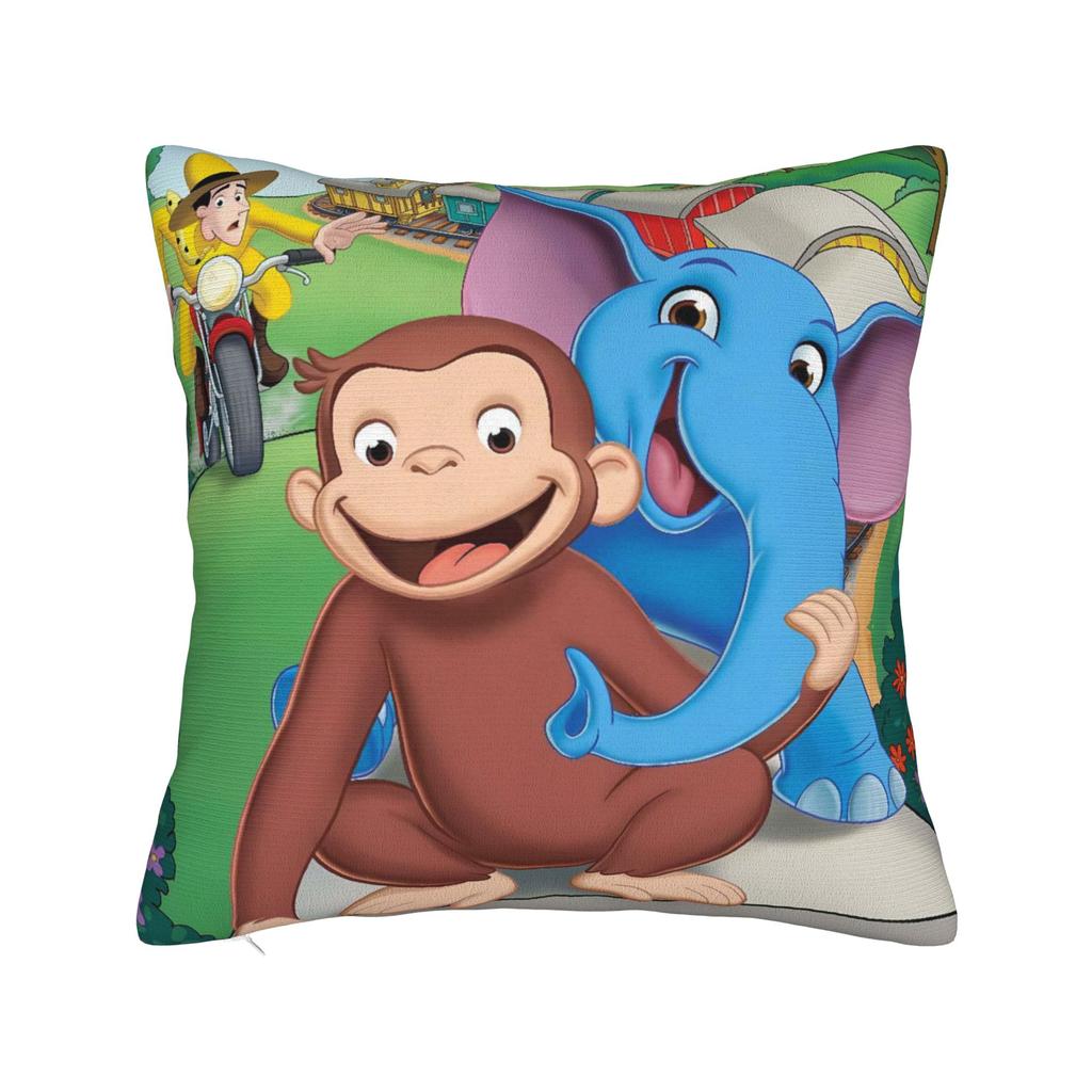 Pillow Cover Curious Georges Novelty Pillow Case For Couch Sofa Bedroom Pillowcases