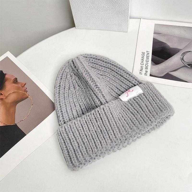 Autumn and Winter New Bow Woolen Hat Versatile Cold Proof Knitted Hat Showing Face Primary School Students Ear Protection Bag Head Hat Pullover Hat