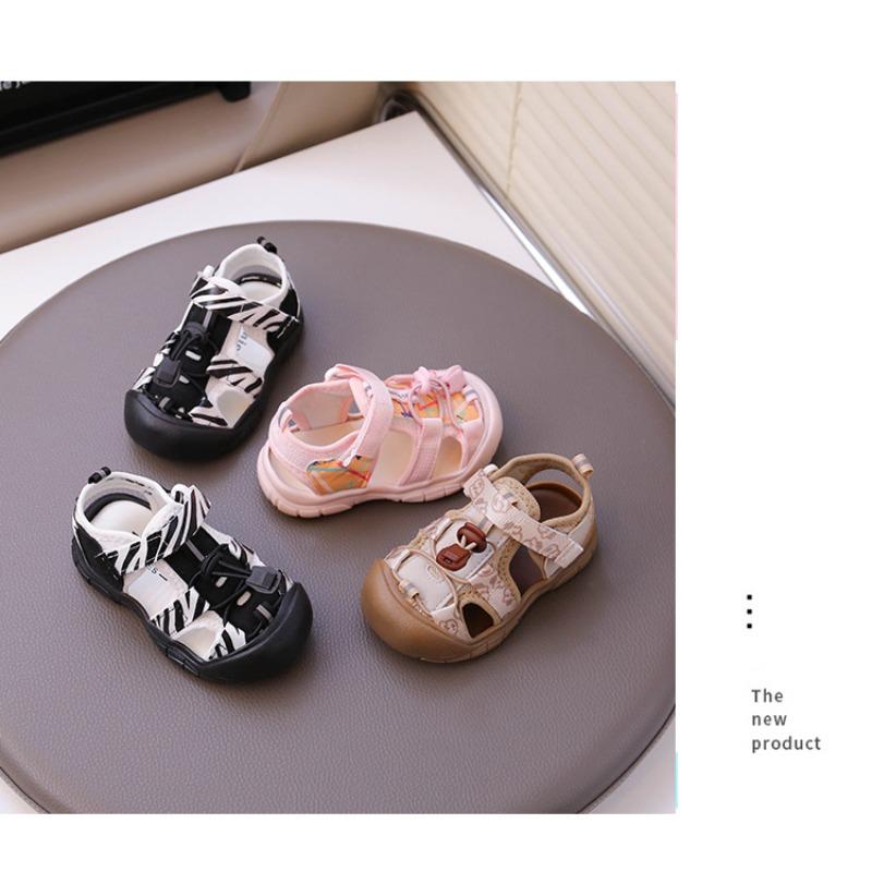 Summer children's creek sandals single mesh boys' sports sandals hollow fashion girls' bag head shoes non-slip soft sole