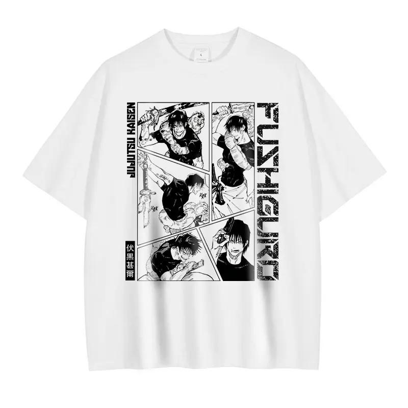Anime J-Jujutsu K-Kaisen T Shirts Vintage Washed CHOSO T-shirt Oversized Streetwear Fushiguro Toji Gojo Short Sleeve Tops Tees
