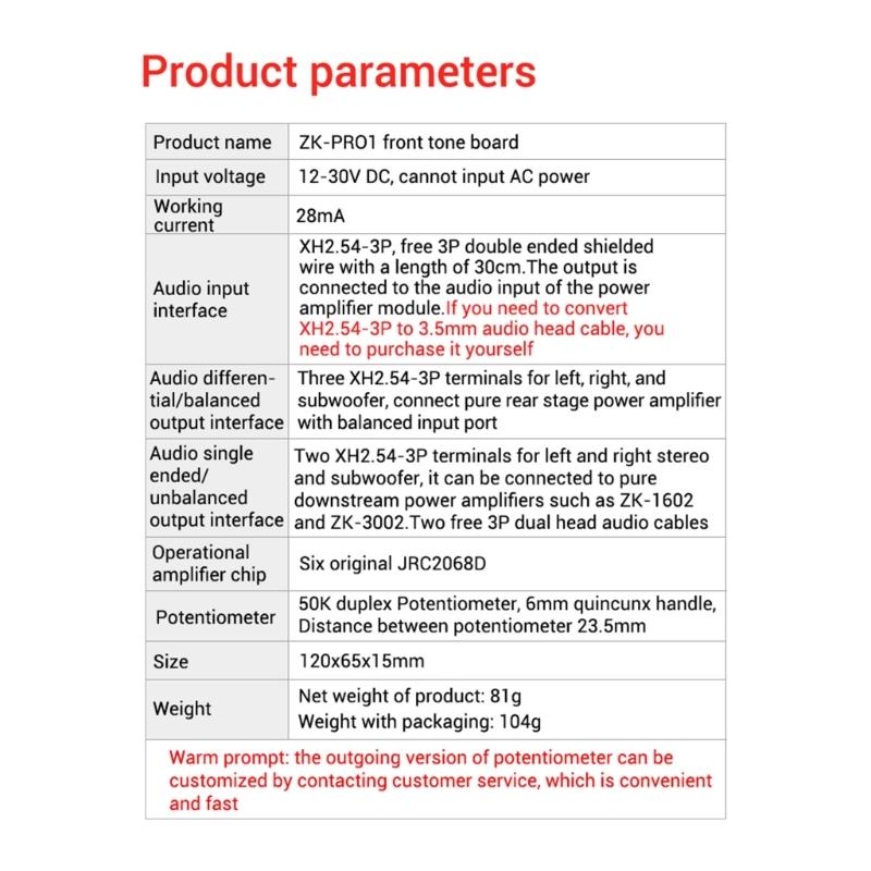 High Quality PRO1 HIFI Preamp Tone Board With Precise Tone Adjustment JRC2068D Chip for Personalized Sound Effects
