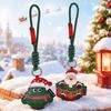 Waterproof Christmas Key Ring Leather Snowman Bag Pendant Small Gift Santa Claus Keychain  Car Key