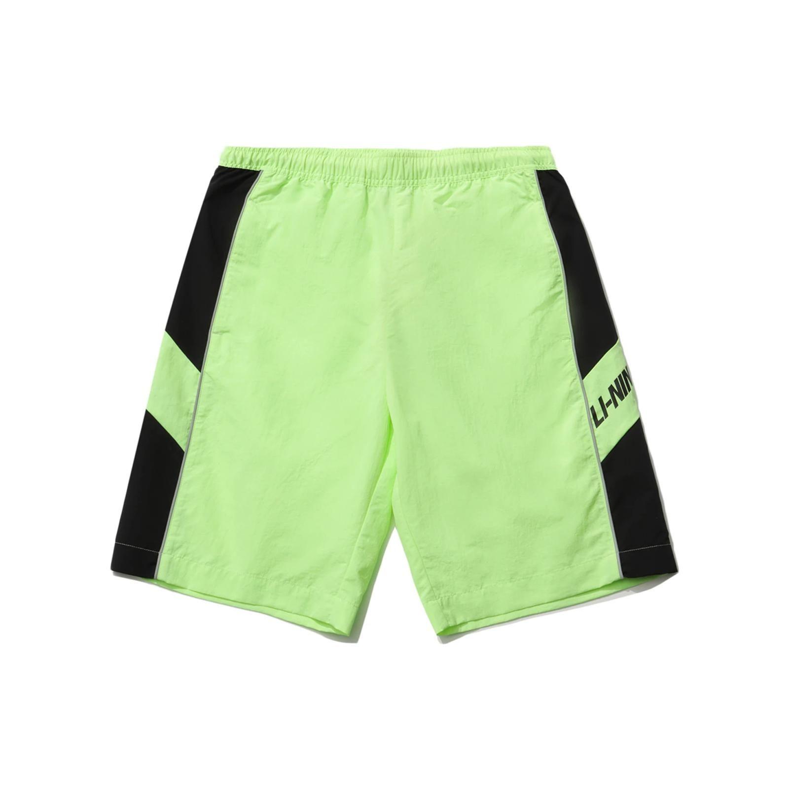

Li Ning Спортивная Мода Серия Лоскутное Светоотражающее Полосатое Принтованное Спортивные Шорты Мужские Шорты Флуоресцентный-Ледяной-Желтый AKSR465-3 XXXL