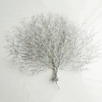 Gold Powder Simulation Coral Branch Christmas Plastic Flower And Leaf Photo Frame Craft Decoration Green Plant Accessories Gold Silver Diy