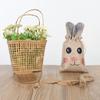 Easter Bunny Bags, Easter Burlap Gift Bags with Gift Tags Hemp Rope,