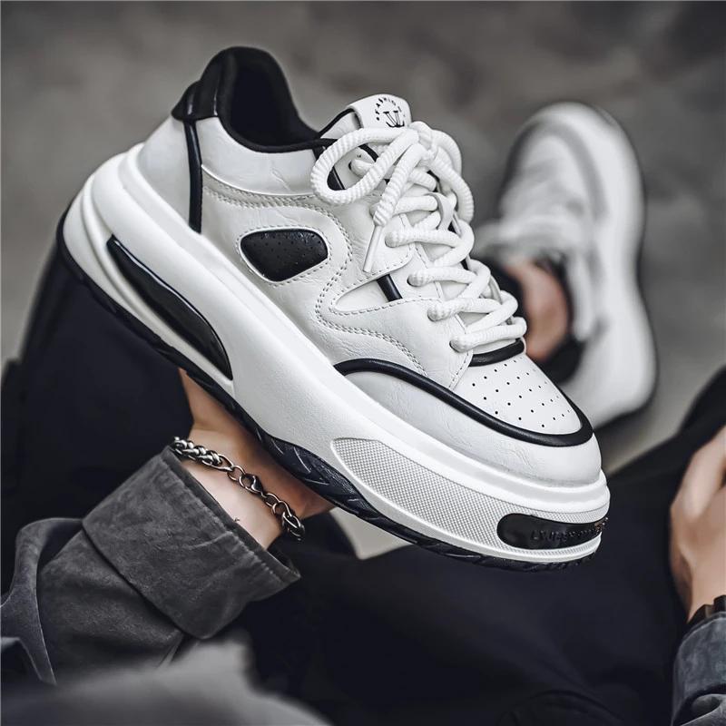 Fashion Platform Sports Shoes Men's Sneakers Loafers Ventilate Sports and Leisure Soft and Comfortable Wear-resistant Shoes for Men