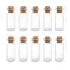 10pcs 1mL Mini Small Tiny Clear Cork Stopper Glass Bottles