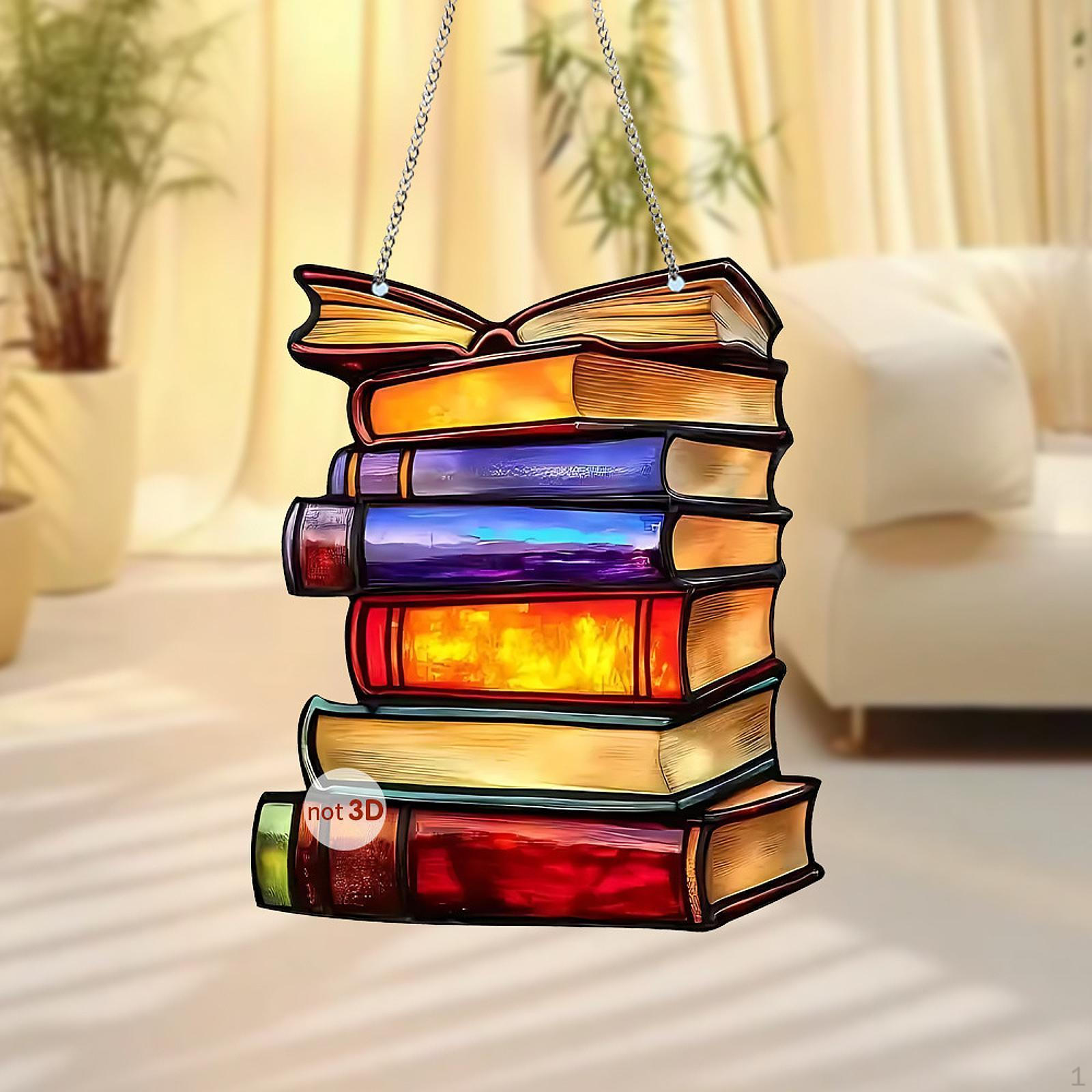 

Stacking Books Hanging Sign Home Decor Adornment Birthday Gift 2D Acrylic Decoration Decorative