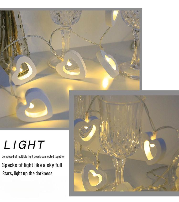 Valentine's Day Romantic LED Heart Fairy Lights for Bedroom & Proposal Decoration