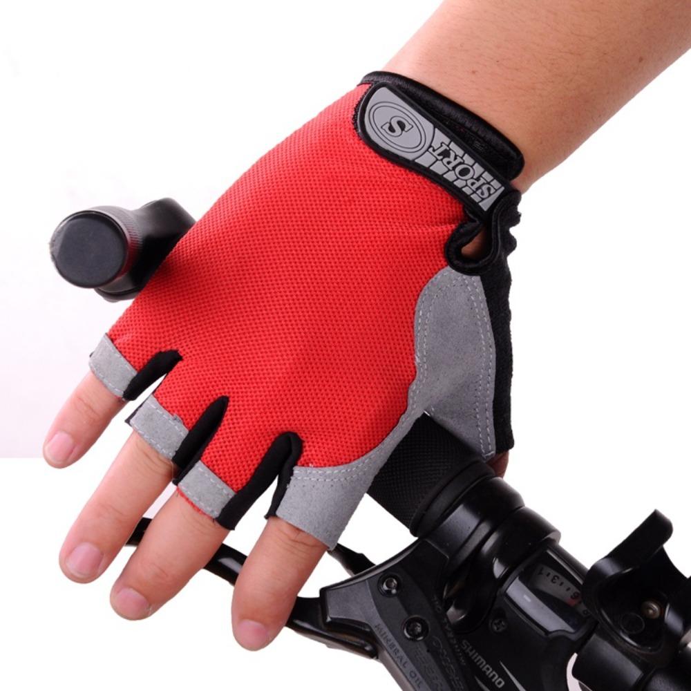 Outdoor Use sports cycling gloves half finger thin non-slip wear-resistant breathable mountain bike sports half finger gloves L