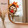 Maple Leaf Window Decals Fall Static Clings, Autumn Hedgehog Glass Decals, Reusable Decorations PVC Stickers for Home, Shop Storefront Harvest Season