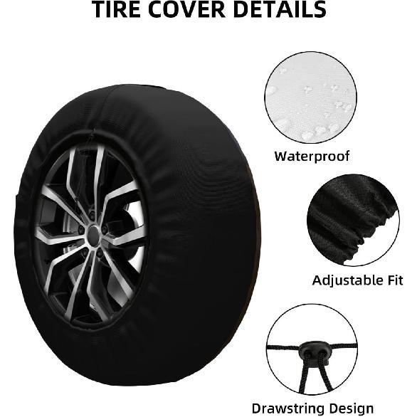 Trump Spare Tire Cover Weatherproof Wheel Protectors Universal Fit for Trailer Rv SUV Truck Camper Travel Trailer, 15 inch