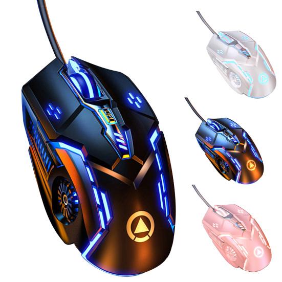 G5 Wired Mouse Mute Computer Accessories RGB BackLight Ergonomic USB 3200DPI E-Sports Mechanical