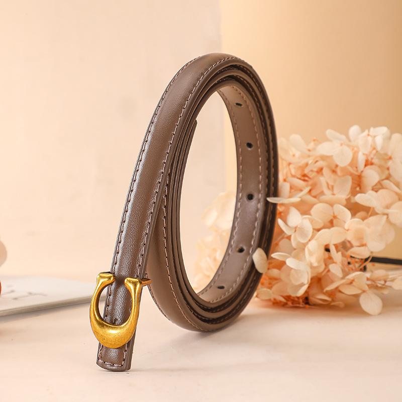 Luxury Brand Leather Belt for Women Designer Alloy Buckle Waist Strap Female Jeans Trouser Dress Waistband