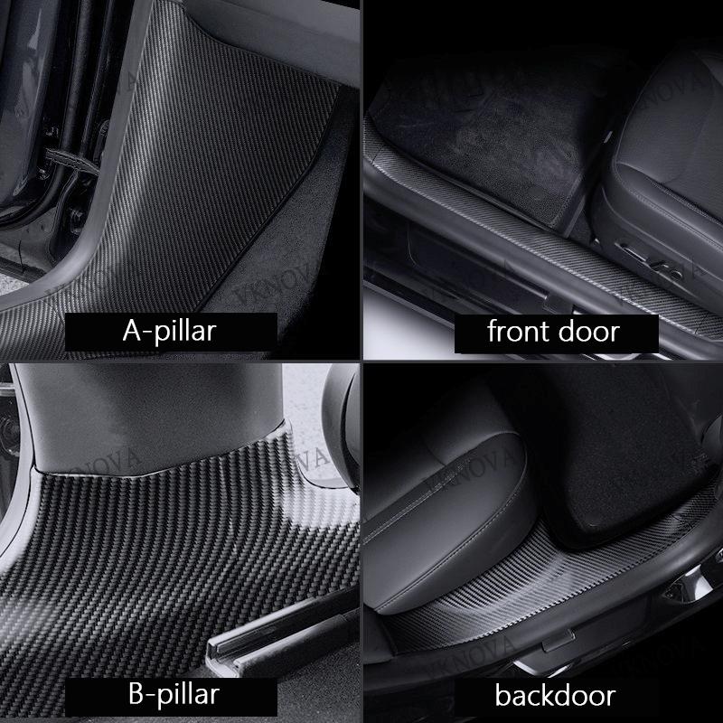 For Tesla Model YL 2026 TPE Front Rear Door Sill Protector Threshold Strip Waterproof Anti-kick Guard Panel Interior Accessories