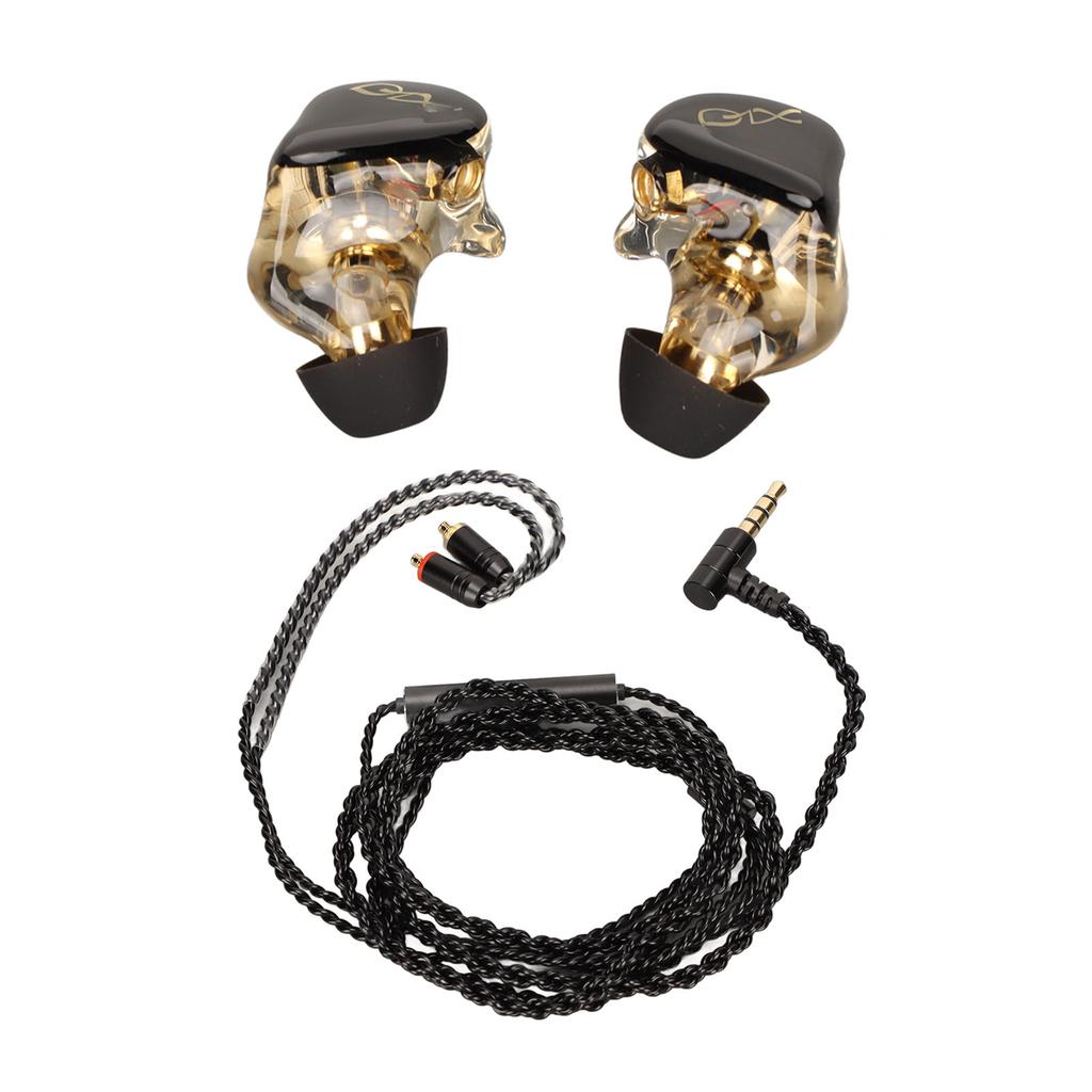 Wired Monitor Earbuds Crisp Treble Powerful Bass Pure Copper Unit Monitor Earphone with Detachable Cable