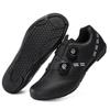 Road Cycling Shoes With Stiff Sole Breathable Unclipped Clipless Style Dual Buckle Bike Pedal Men Women