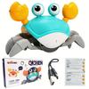 Toy Crab Light Music Crawling Electric Sensing Automatic Avoidance Simulation Toy for Boys and Girls, Realistic Design with 3 Speed Control Switch
