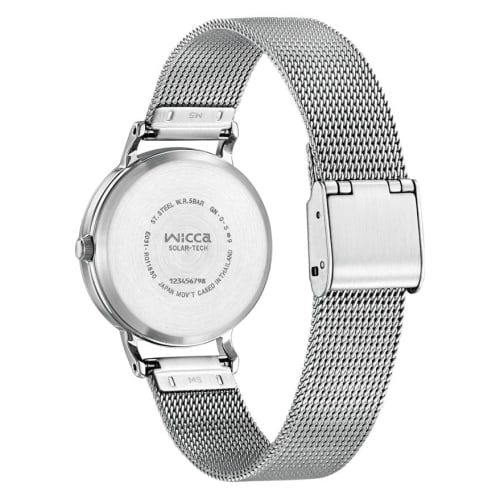 Citizen Watch Wicca Solartech Mesh Belt Waterproof White KP5-115-11 Women's Silver