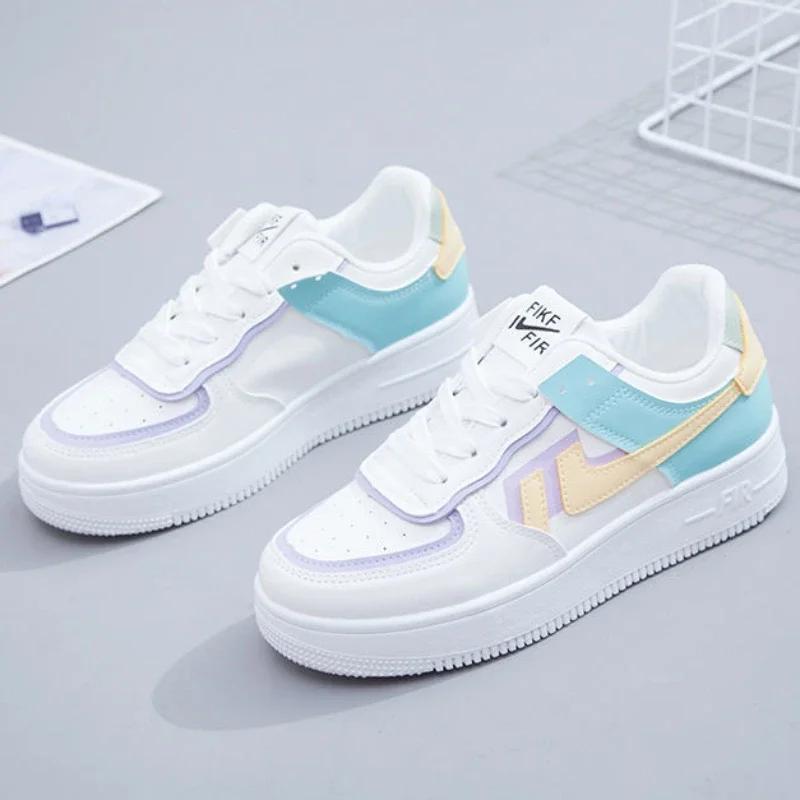 Frühling und Herbst Neue Mode Lässige Riemchen-Sneaker Bequeme Runde Zehenpartie Dicke Sohle Atmungsaktive Laufschuhe