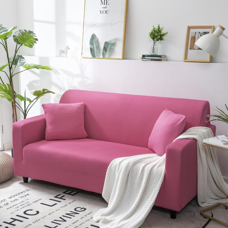 Solid Color Elastic Sofa Covers for Living Room Stretch Slipcover Armchair Couch Cover Corner L shape Sectional Sofa Protector
