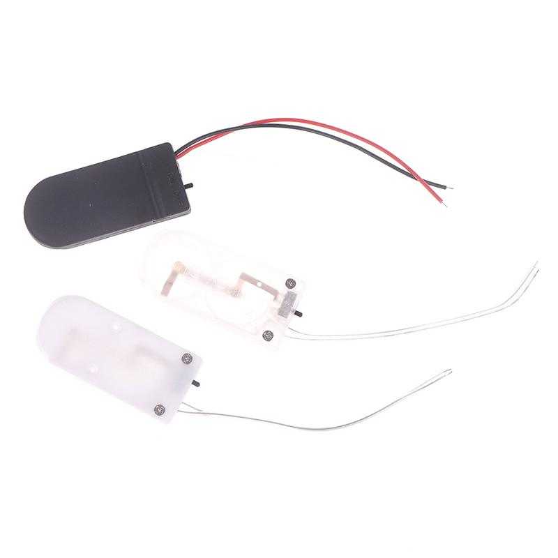 10Pcs For Cr2032 Button Coin Cell Battery Holder Case Cover With On-Off Switch+10/15Cm Leads Wire Battery Box Dual Slots