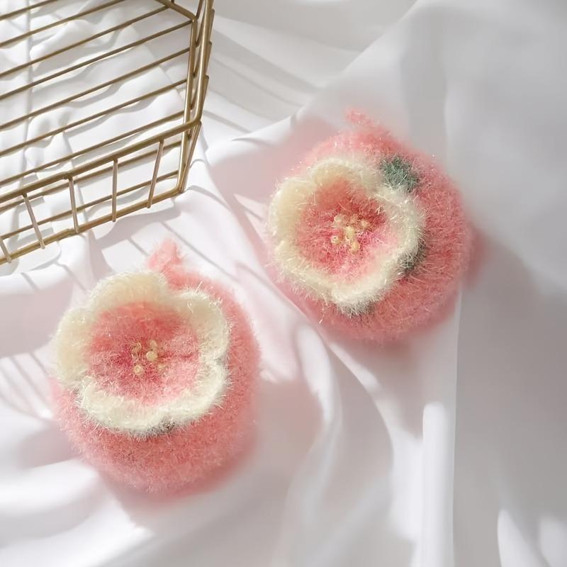 2pcs Sakura Design Cleaning Brush- Soft Non-Scratch, High Absorbency, Suitable for Bathroom, Kitchen Multi-Surfaces