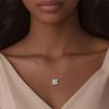 925 Silver Necklace Four-leaf Clover Zircon Pendant Necklace for Women Anniversary Birthday Jewelry Gifts