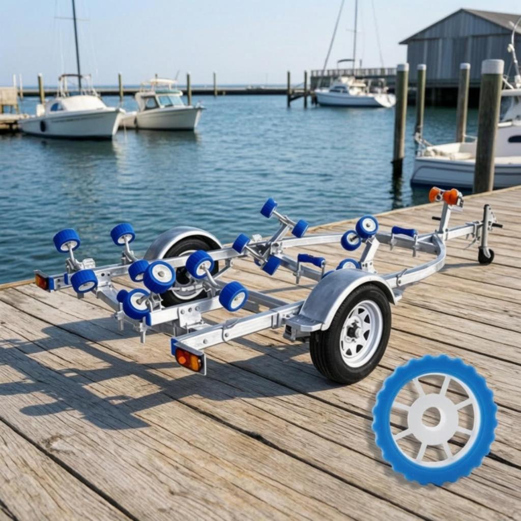 Boat Trailer Roller Replacement Ribbed for Marine Transport Wheel