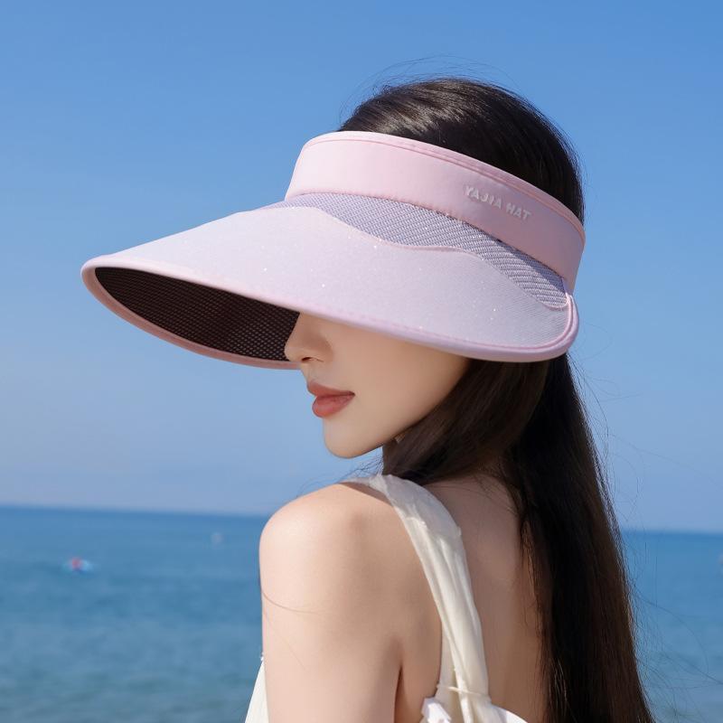 Summer outdoor sun hat children's fashion versatile big eaves empty top hat beach seaside cycling face small sun protection hat