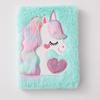 Unicorn Heart Macaron Color Plush Diary: A5 Student Cartoon Planner with Wireless Binding