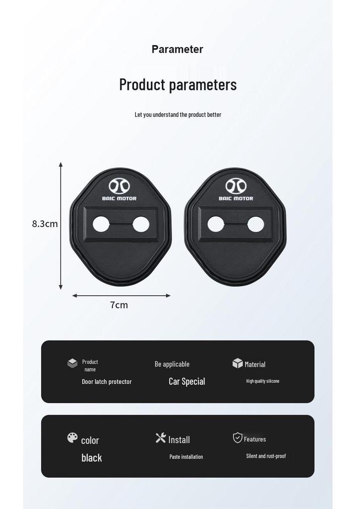 Volkswagen Car Door Lock Cover for Lavida, Sagitar, Magotan, Bora, Golf, and POLO - Shock Absorption Protective Sleeve