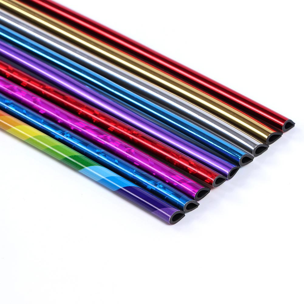 10PCS Colorful Car Accessories DIY Car Interior Air Conditioner Outlet Vent Grille Chrome Decoration Strip Silvery Car Styling