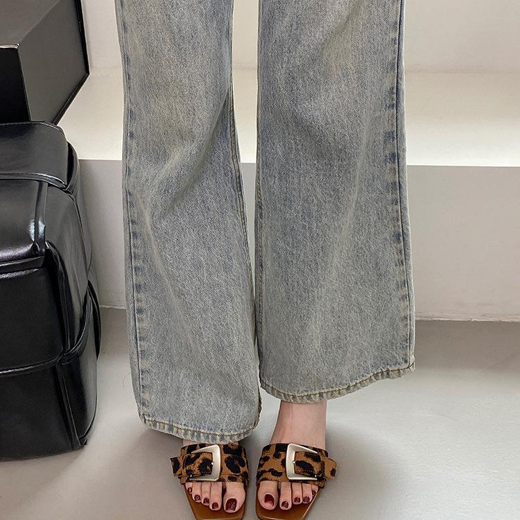 Soft-soled French evening breeze with fashion slippers women's skirt 2025 summer beach shoes thin heels cool slippers women's trend