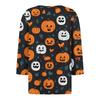 Dámské tričko Halloween potisk knoflík 3/4 rukáv tunika denní víkendová móda základní V-výstřih běžný top