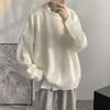 Men's Ribbed Knit Sweater Crew Neck Loose Casual Long Sleeve Jumper