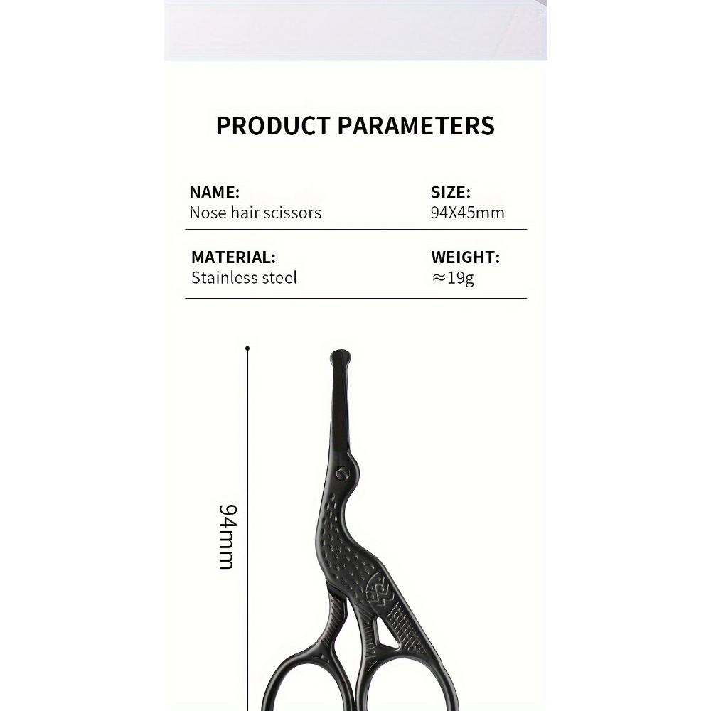Ciseaux à poils de nez à tête ronde en acier inoxydable, ciseaux à sourcils, poils de nez, barbe, poils d'oreilles, ciseaux à sourcils en acier inoxydable, ciseaux à cheveux pour hommes et femmes