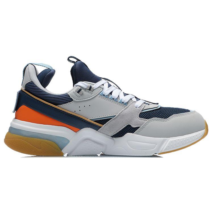 Disney X Li Ning 001 Non-Slip Wear-Resistant Low-Top Running Shoes Unisex Running Shoes Gray Blue AGCR023-3