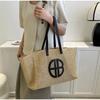 Straw Hollow Knitted Handbag Large Capacity Handmade Shoulder Handbag Women 2025 Designer Casual Beach Bag Ethnic Style